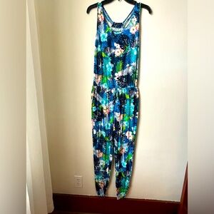 Cato-Pull-Up Jumpsuit-Size M-Tropical Designs-Stretchy Material.Great Condition